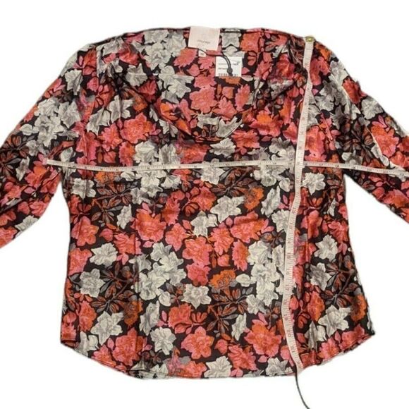 Cinq a Sept Taylee Blouse Cowl Neck Floral Print 100% Silk Top Small NWT - Picture 8 of 8